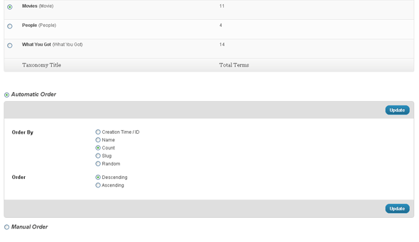 Advanced Taxonomy Terms Order Plugin Interface