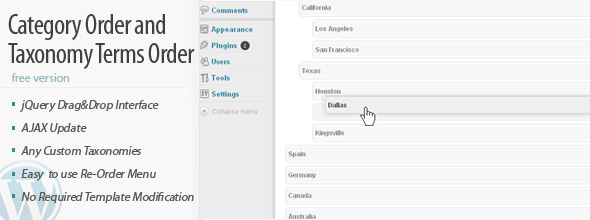 Category Order and Taxonomy Terms Order Interface