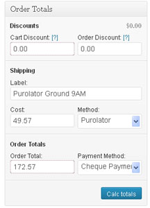 WooCommerce Admin-Order Totals Widget