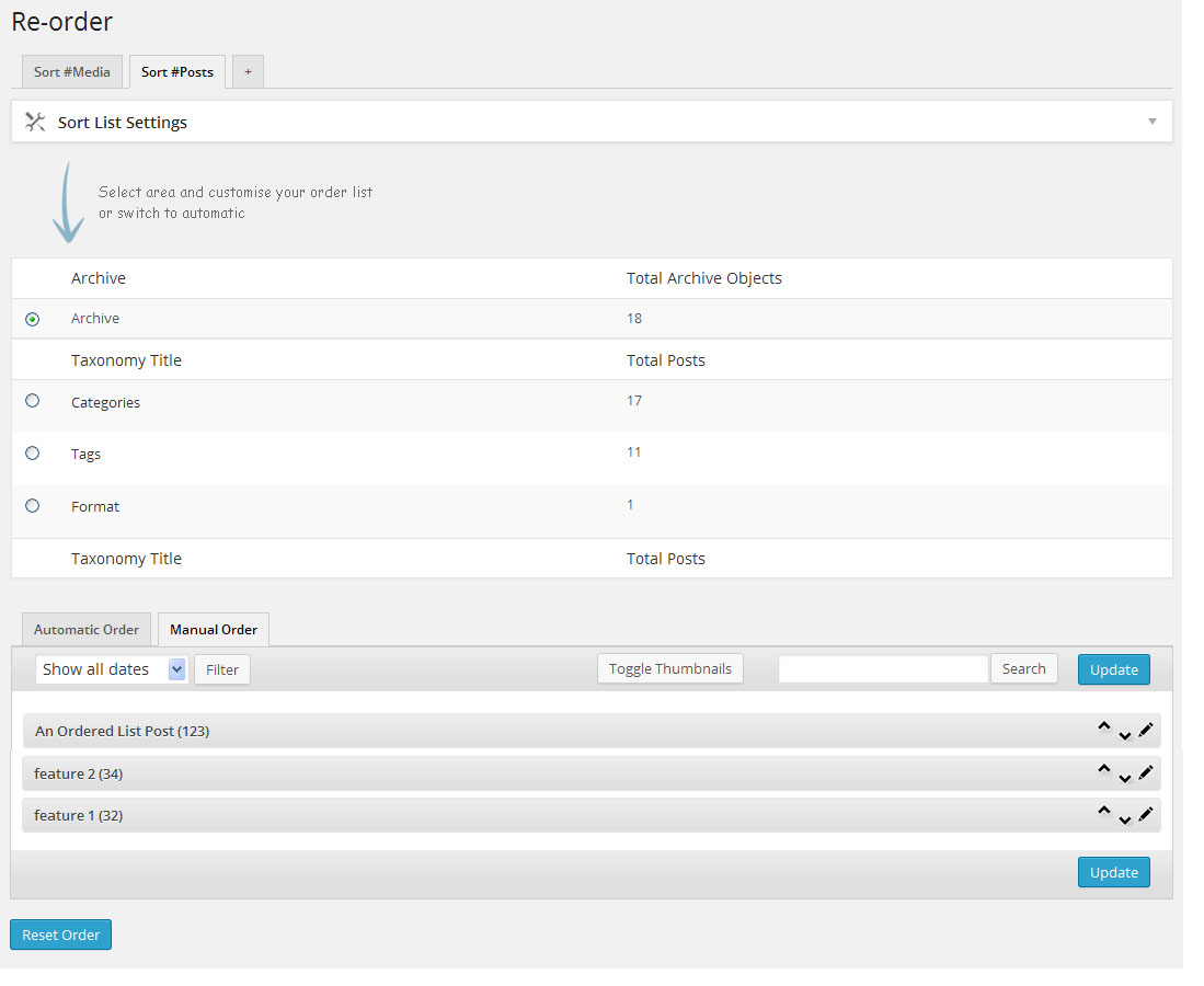 Sort Interface Example